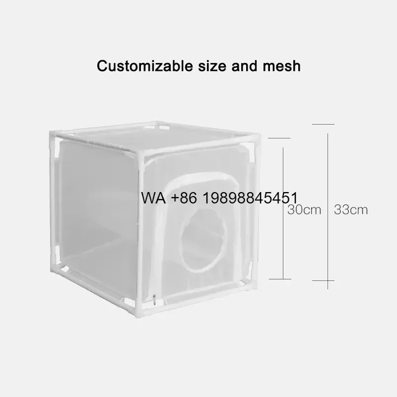 Wmwmnu 120 Mesh Thick Nylon Mesh Laboratory Insect Black Soldier Fly Cage for Breeding and Rearing