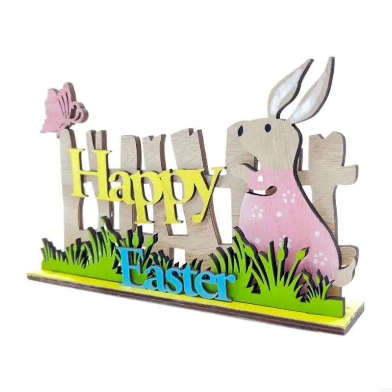 F62D Interés decorativo Decorativo Pascua Adornos madera Partido para niños Juguete regalo Navidad