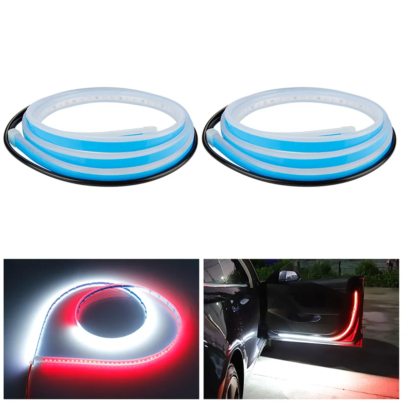 12V-24V car welcome light dual color LED truck door warning light truck Floor lamp Ligh Car lightsts up when opening the door