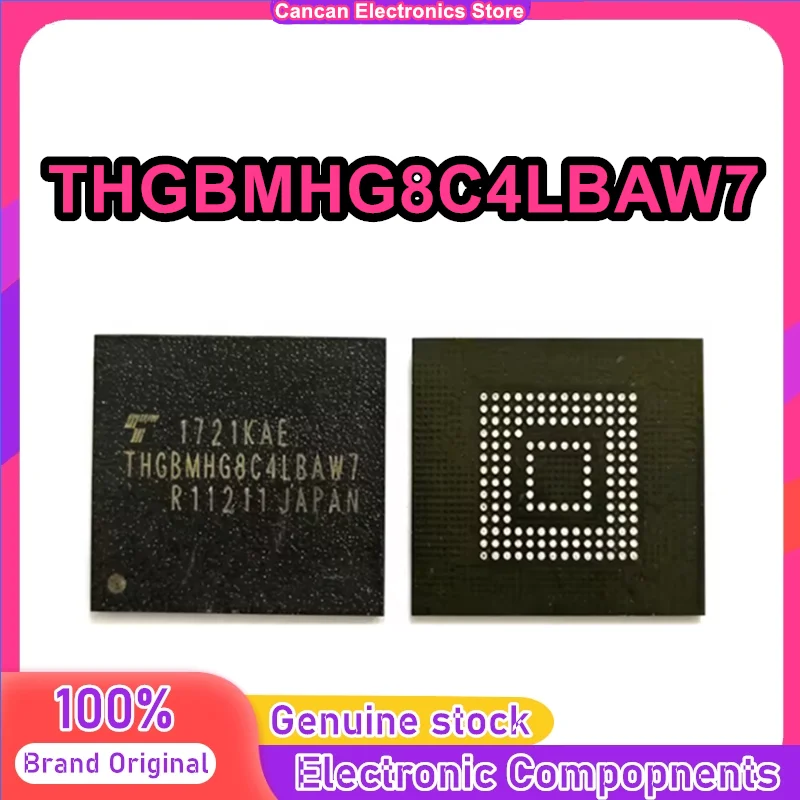 THGBMHG8C4LBAW7 Tail Vertebral BAW7 32GB Industrial Flash EMMC5.1 Version 0-10 IC New Original in stock