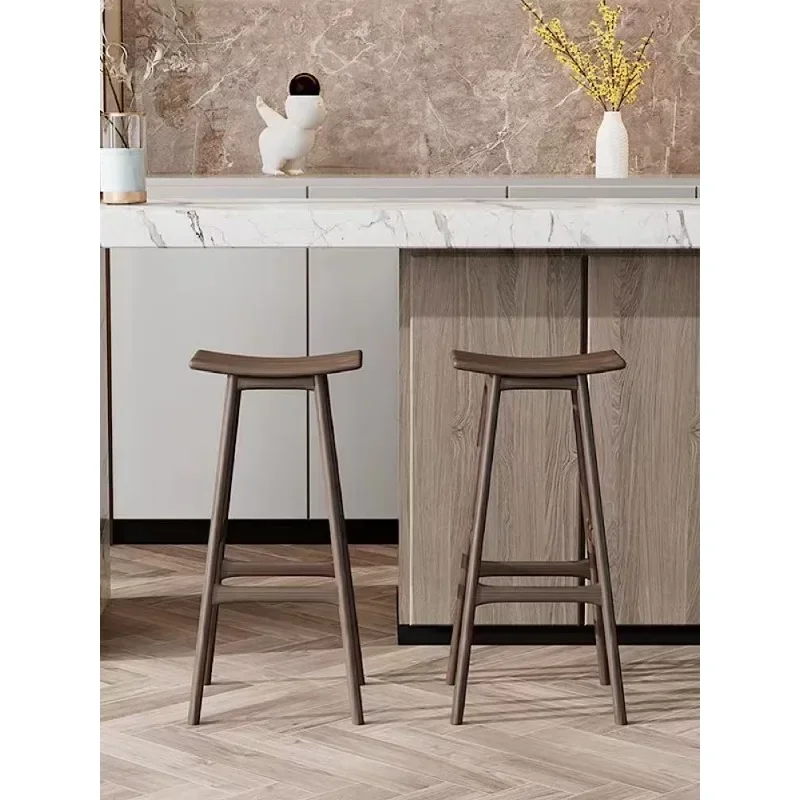 Saddle stool Modern simple solid wood high stool