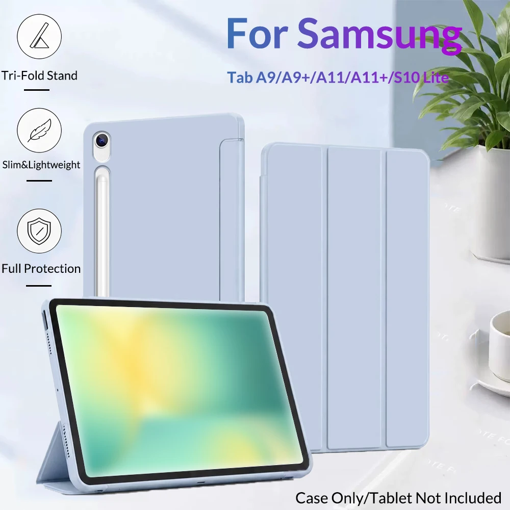 Soft Silicone Case For Samsung Galaxy Tab A9 A11 Plus 11in, Tab A9 A11 8.7, S6 Lite 10.4, A8 10.5, A7 Lite 8.7, Auto Wake/Sleep