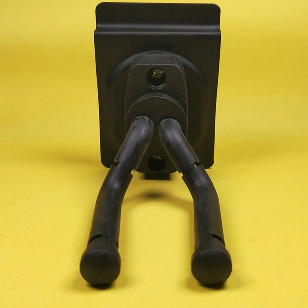 

2PCS Guitar Wall Hook Wall Mount Groove Plate Rack Plastic Bracket Hanger for String Instrument Folk Guitar (Black)