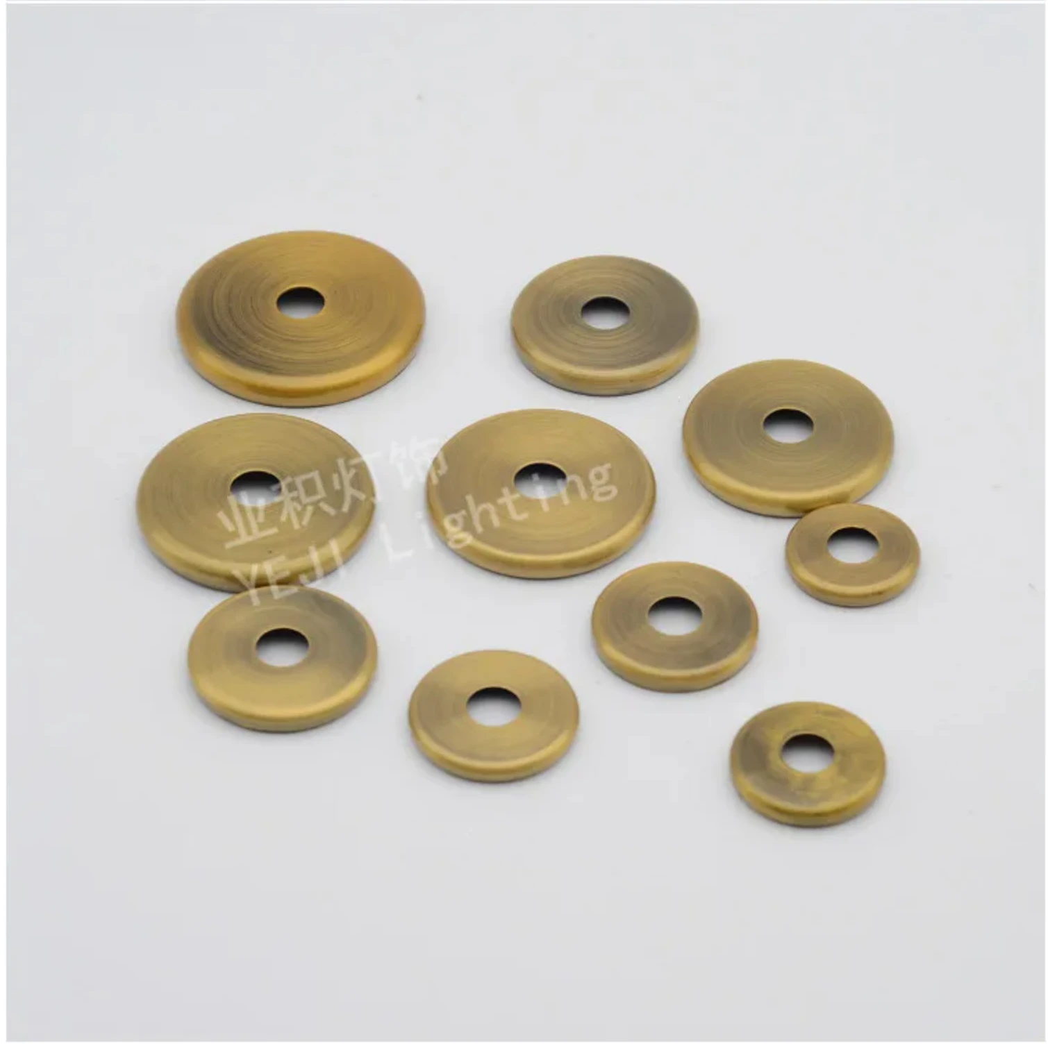 gold bronze Straight pipe cap flat capgold bronze Straight pipe cap flat cap Hollow tube cover Suitable for table lamps floor la