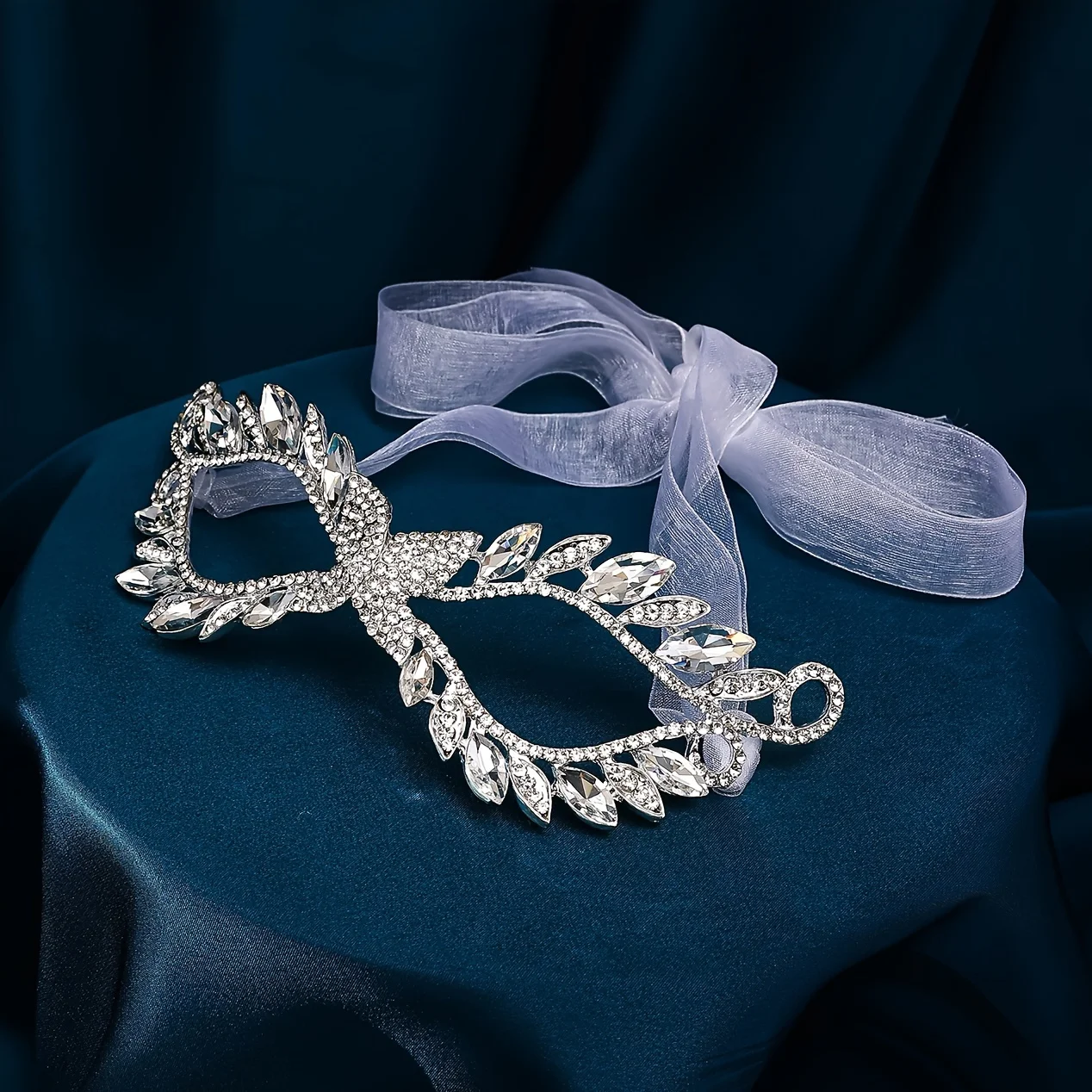 أزياء كريستال حجر الراين قناع الزفاف للنساء حزب مهرجان الزفاف اكسسوارات الشعر