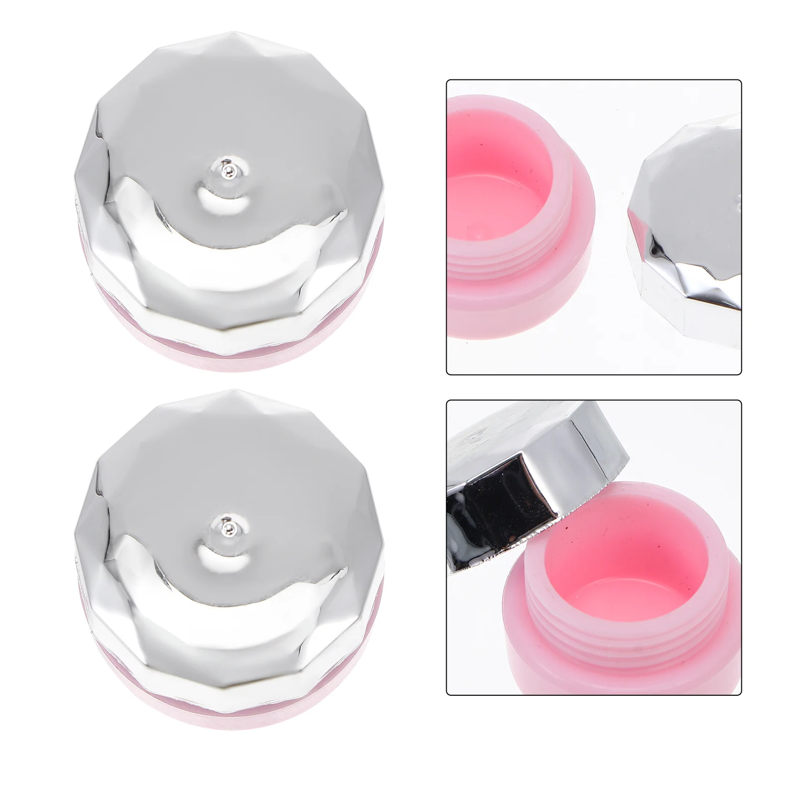 4 Pcs Nail Polish Bottle Plastic Jars Clear Cosmetics Gel Cream Container Glue Eye Bottles