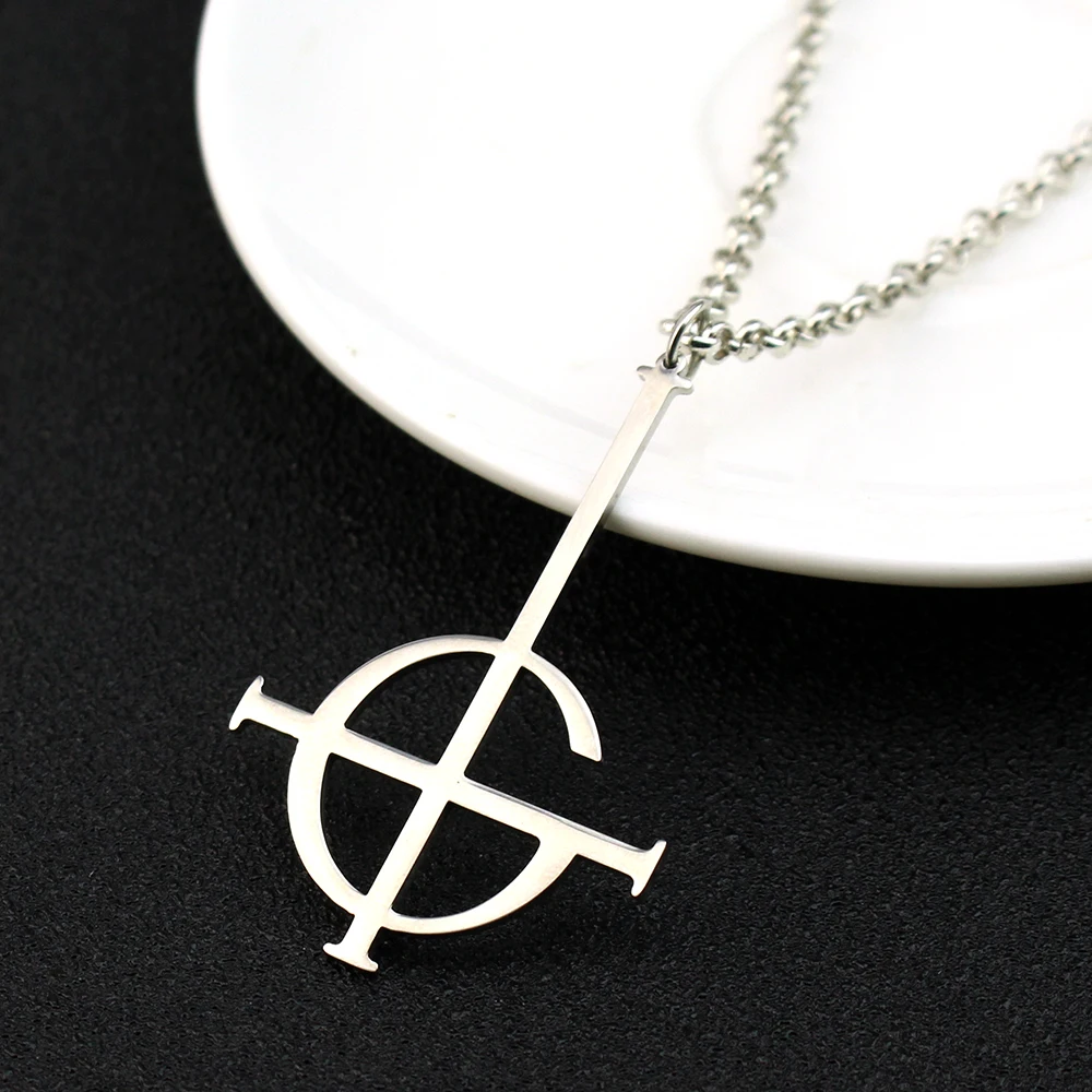 Ghost BC Nameless Stainless Steel Necklace Ghoul band Chain Pope Emeritus Symbol Mask Grucifix Poster Necklaces Jewelry