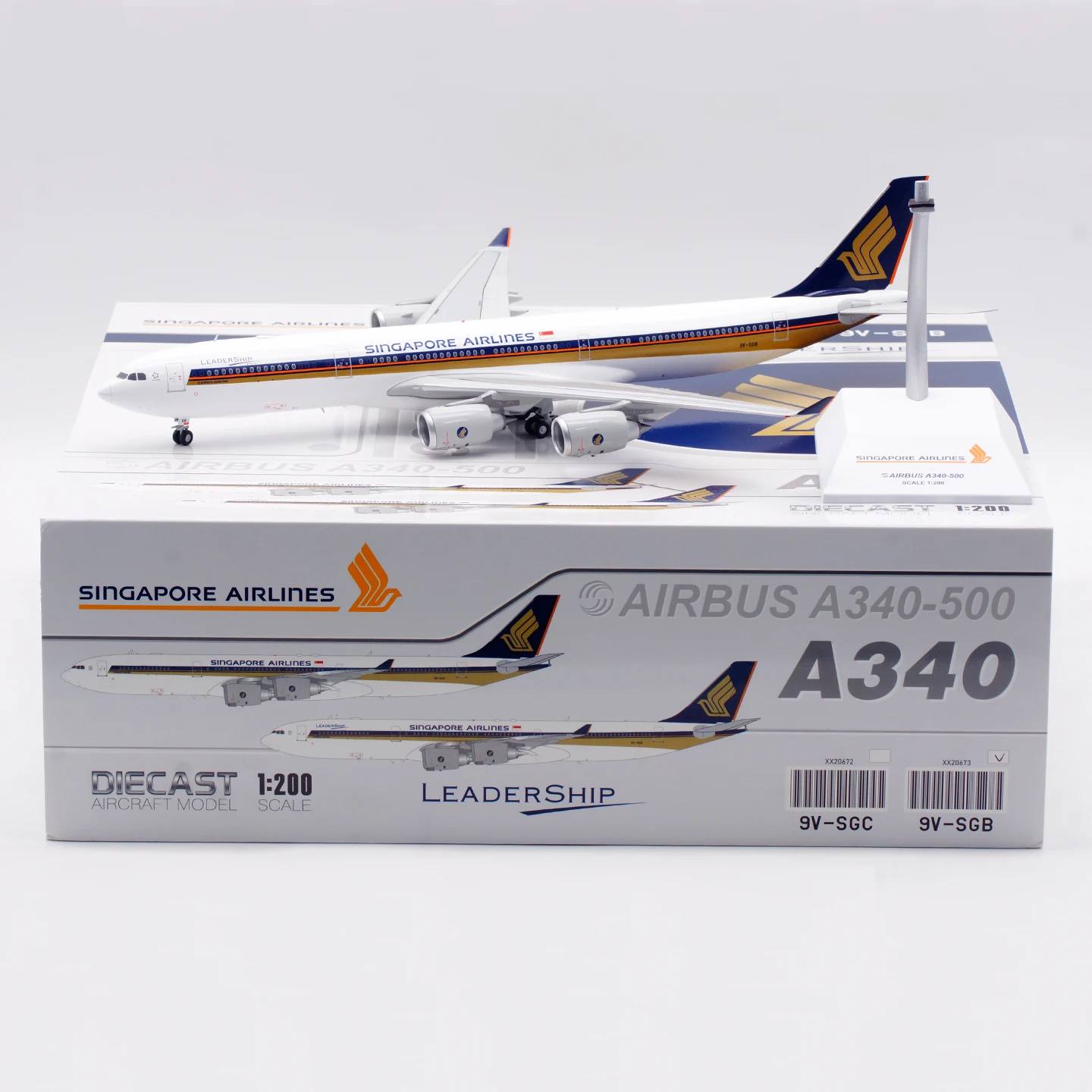 

XX20673 Alloy Collectible Plane Gift JC Wings 1:200 Singapore Airlines Airbus A340-500 Diecast Aircraft Jet Model 9V-SGB