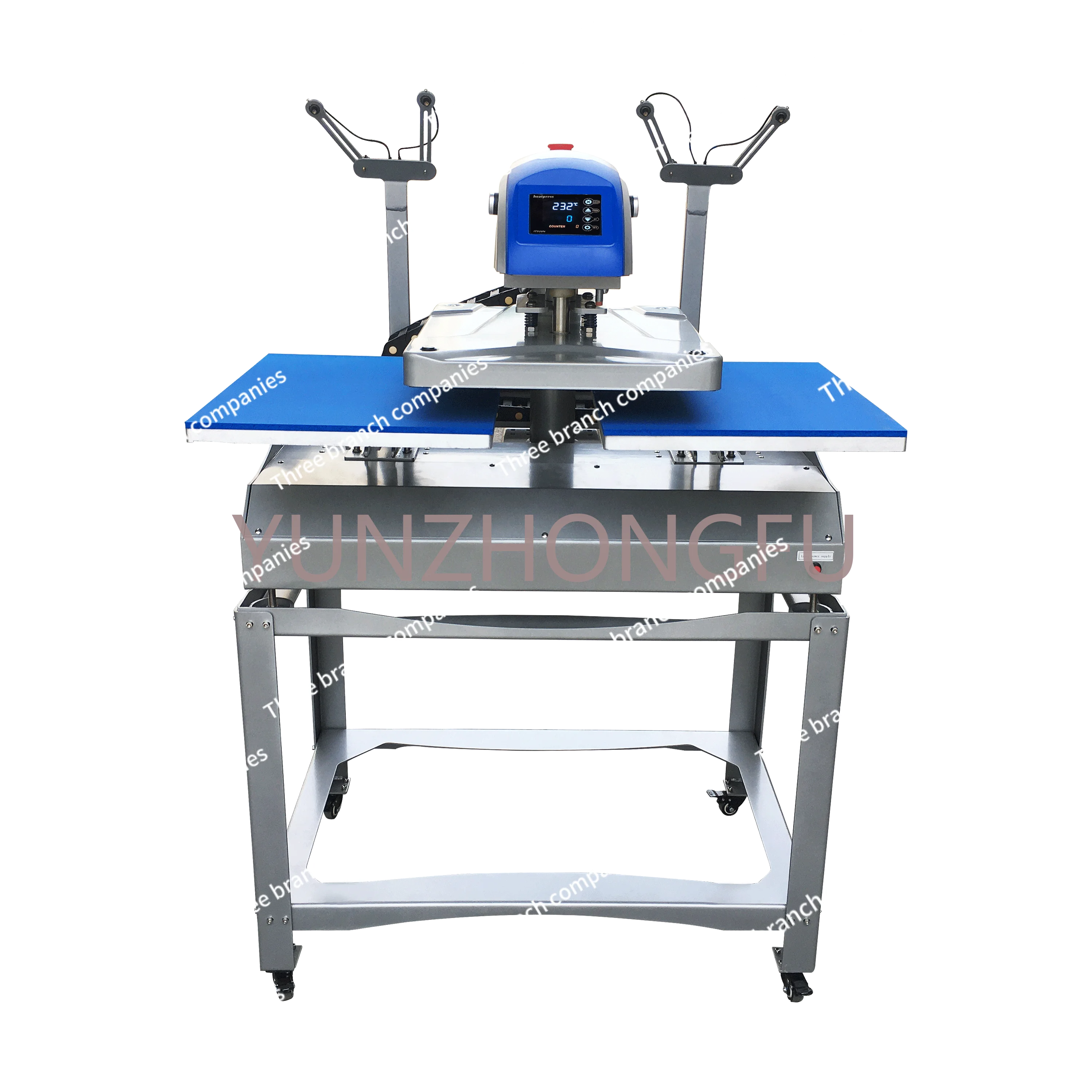 

Electric Automatic No Need Air Compressor Double Stations Sublimation T-shirt Heat Press Machine with Laser Locator