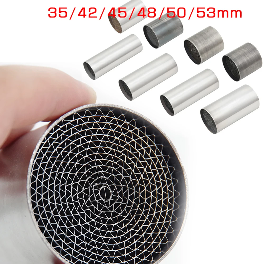 35mm 42mm 45mm 48mm 50mm 53mm Metalowy katalizator oksydacyjny o strukturze plastra miodu Metalowy katalizator do podłoża konwertera motocyklowego
