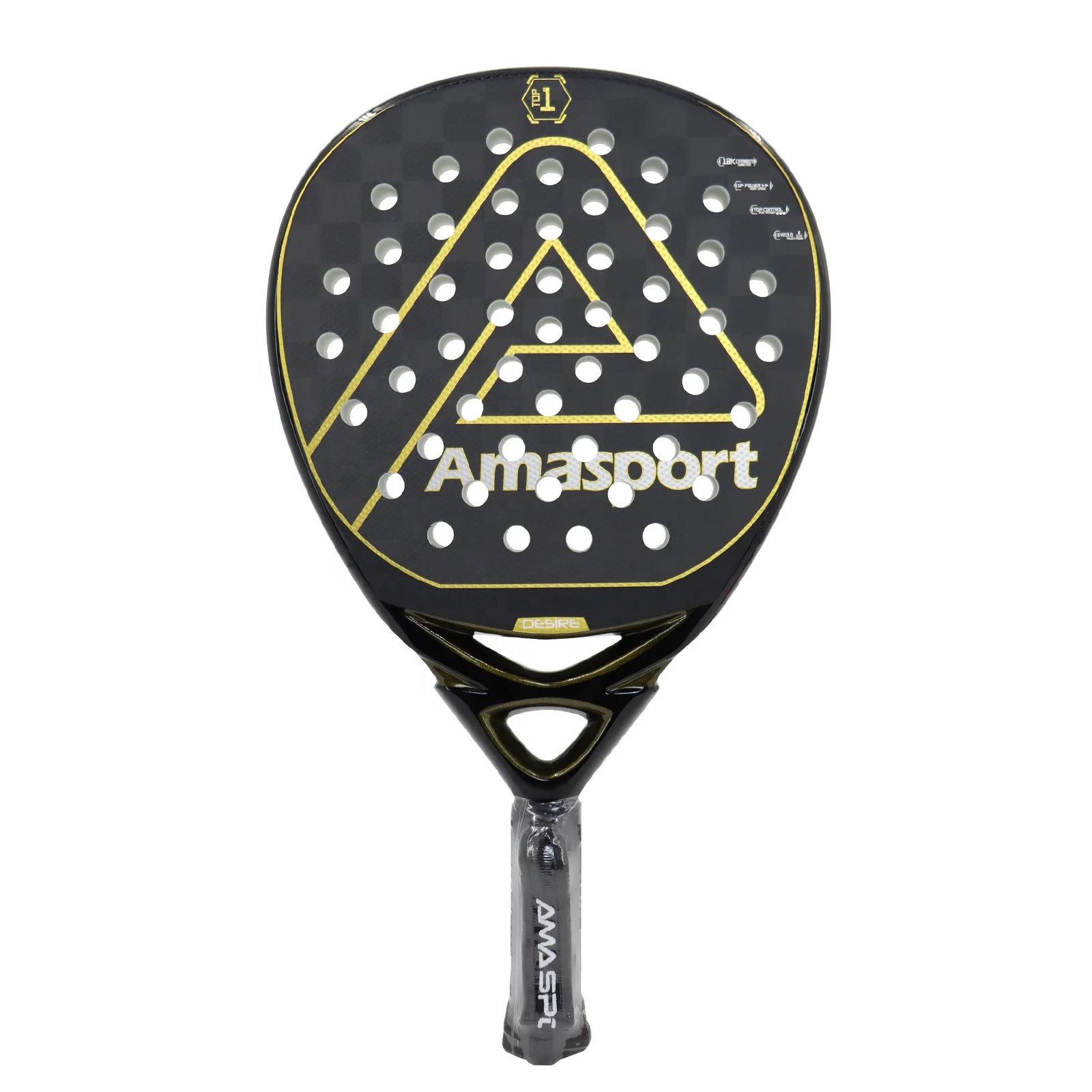 AMA SPORT Professional Factory 2024 Advanced Collection P78 18K Carbon Fiber Padel Tennis Racket