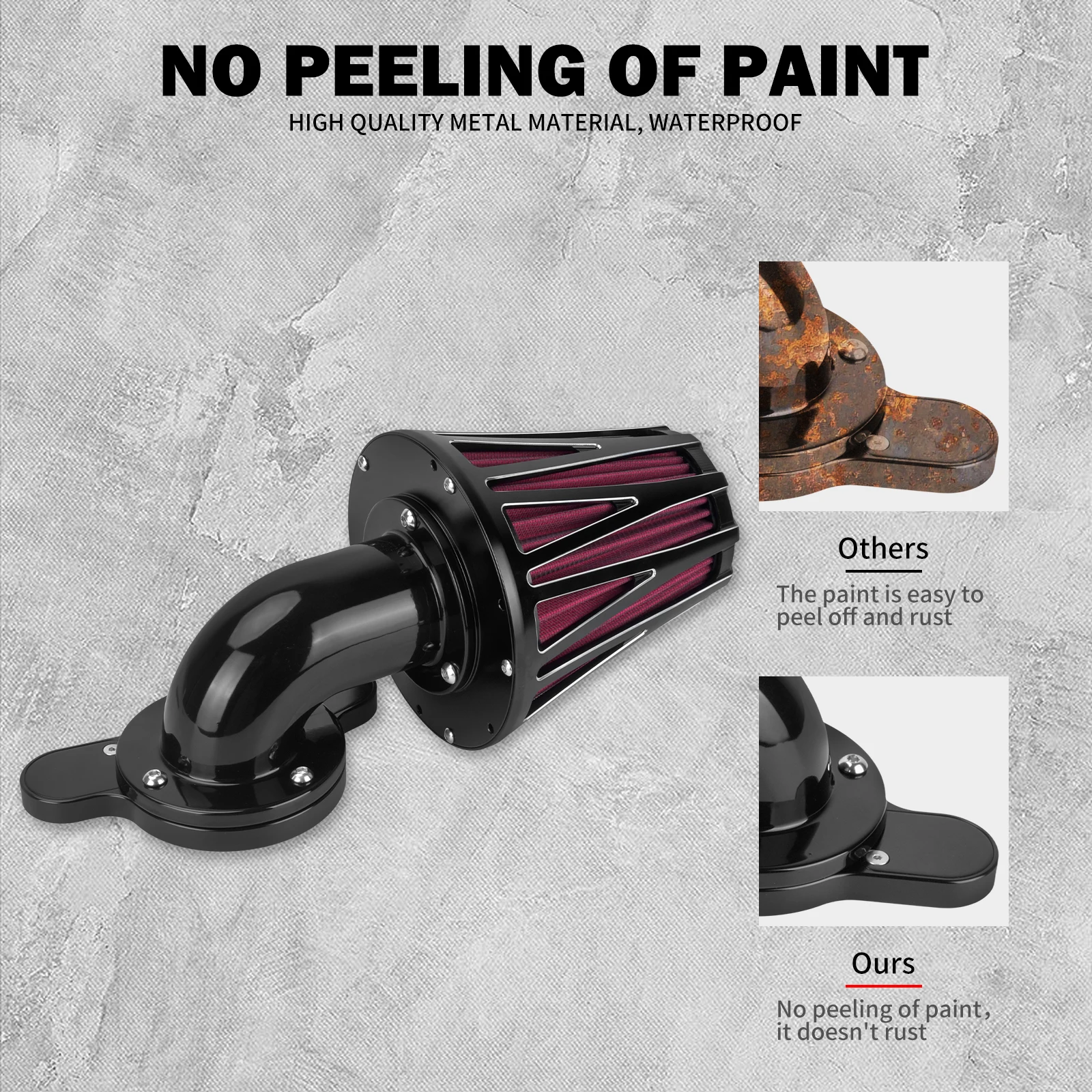 Motorcycle 1 SET Grey/Red CNC Intake Air Filter Cleaner For Harley Touring Road King Softail Sportster Dyna XL Breakout Fat Boy
