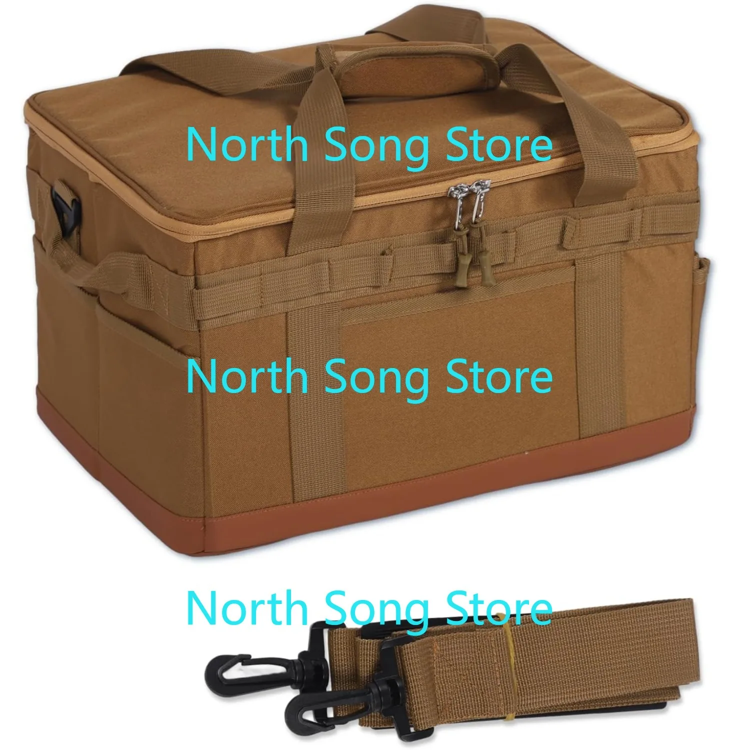 

Tactical Camping Storage Bag, 30L Collapsible Bag with 3 Adjustable Dividers and handle, Heavy Duty Duffel for Travel Picnic