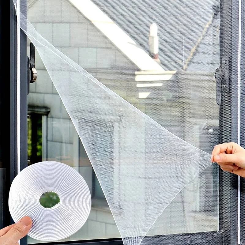 DIY self-installed home-use invisible velcro sticky anti-insect window screen, detachable, no drilling required.