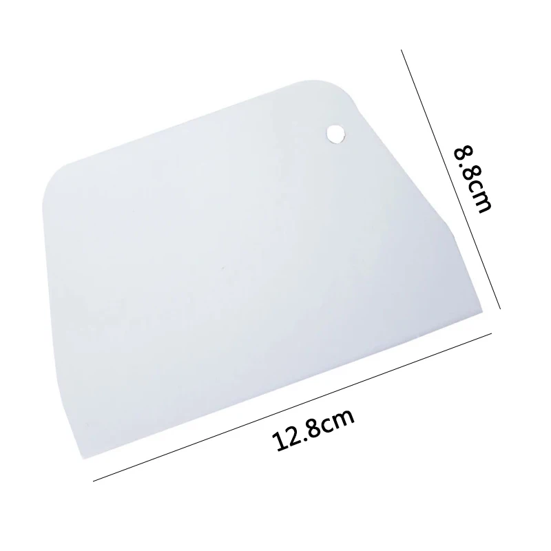2 Colors Scraper Convenient Practical Hanging Hole Design Plastic Dough Scraper Cake Cream Scraper Baking Utensils Slicing