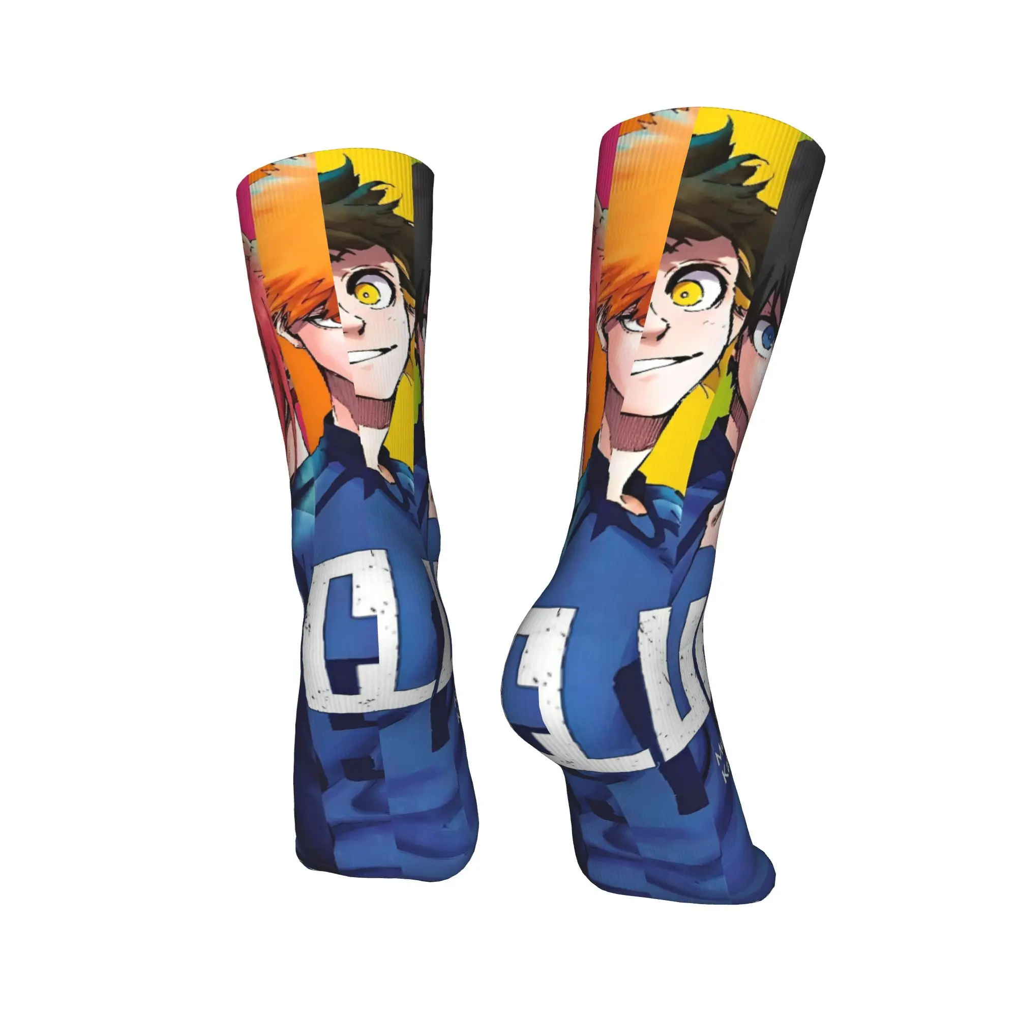 Blue Lock Anime Socks Winter  Stockings Novelty Adults Men Warm Soft Socks Pattern Outdoor Sports Anti Sweat Socks