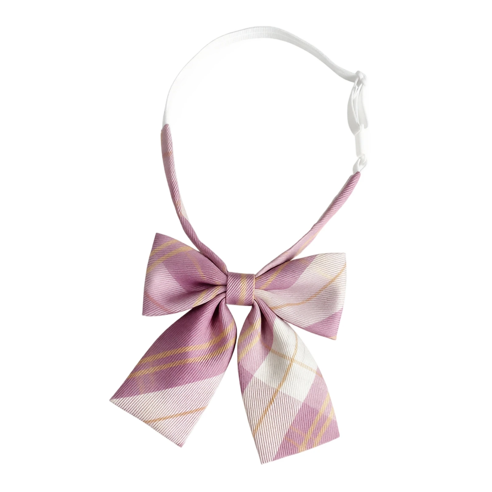 Fashion Women's Bowtie Adjustable Butterfly College Style Plaid Check Bow Tie Simple Student Cosplay J K Uniform Accessories