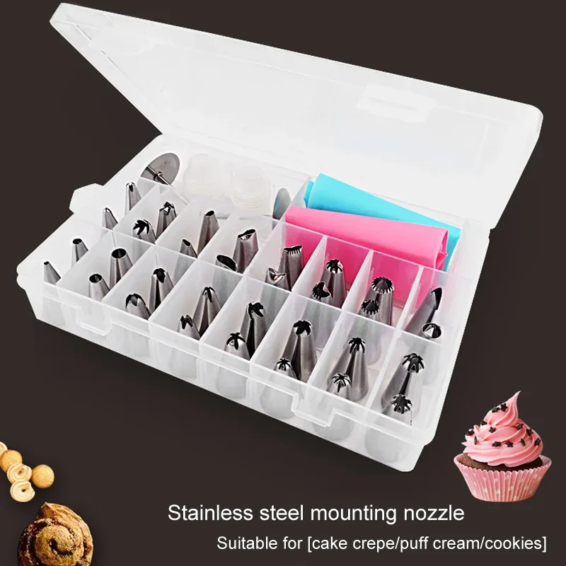 

38/25 Pcs Cream Baking Pastry Tool Pastry Tools Bakeware Confectionery Bags Nozzles Confectionery Cake Shop Home Kitchen Dining