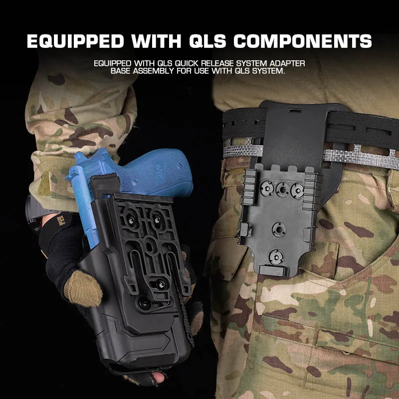 X300 Flashlight Bearing Universal Gun Holster GEN4 Glock 17 19 21 22 with Quick Locking System Pistol Holster - view 5