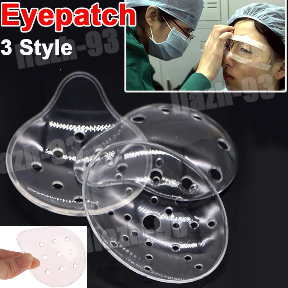 

1pc Eyepatch Ventilated Clear Eye Shield Plastic Ophthalmic Surgery Single Eye Wound Protective Cover Oval Spoon Shape Eye Guard