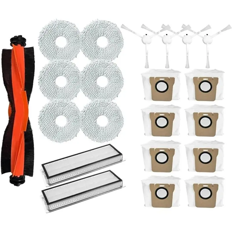 

【PARTY】Запасные части для Xiaomi X20+, X10+, X20 Plus, X10 Plus - щетка для пылесоса, HEPA-фильтр, салфетка для влажной уборки, мешок для пылесоса