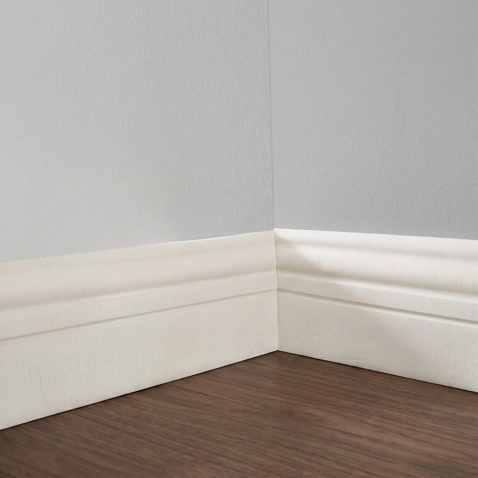 PVC Self-Adhesive Skirting Board Flexible Peel and Stick Baseboard Waterproof Wall Trim for Bathroom Kitchen 9.8cm Wide 118 Long