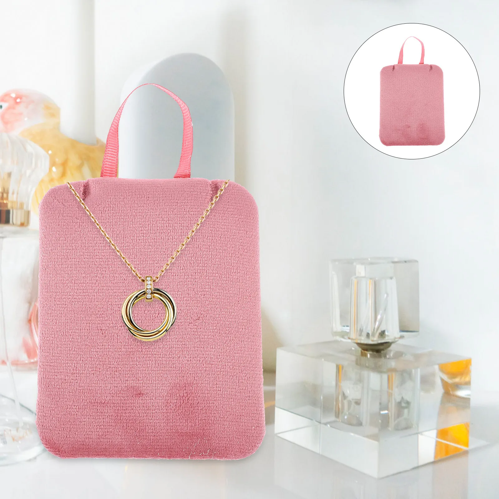 

Necklace Display Pad Premium Jewelry Organizer for Home Business Use Hanging Lanyard Design Bracelet Storage Solution