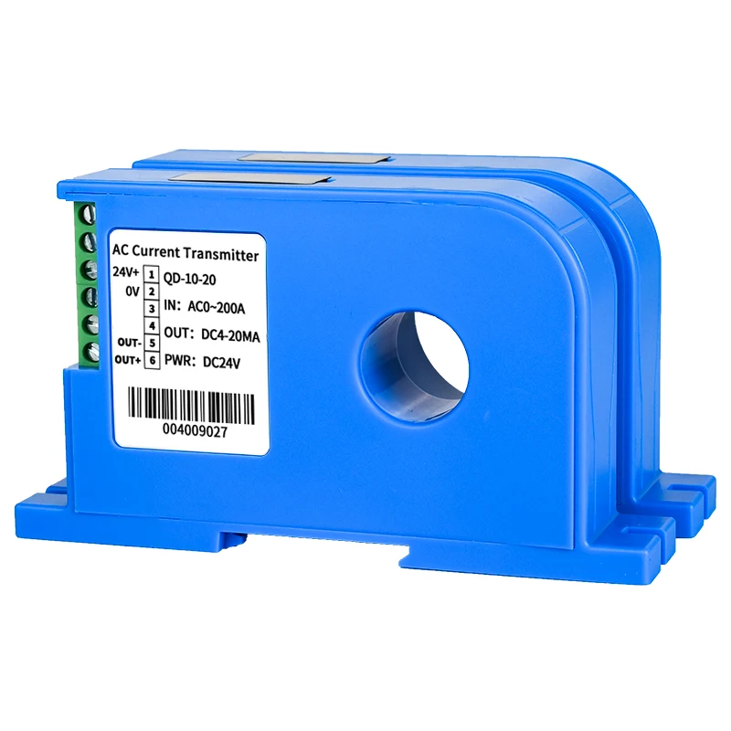 20/35mm Hole AC Current Transmitter 100A 200A 300A 400A 500A 600A AC Current Sensor 4-20mA 0-20mA 0-10V 0-5V RS485 Relays Output