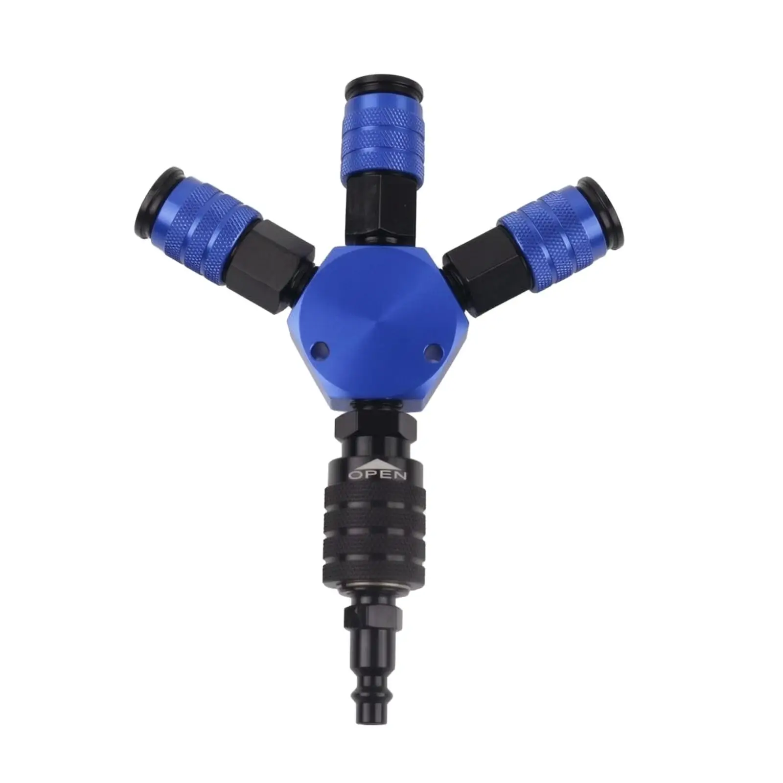 Pneumatic Fitting Compact Aluminum Quick-Connect Pneumatic Fitting with Manifold Body for Compressors, Hose Routing