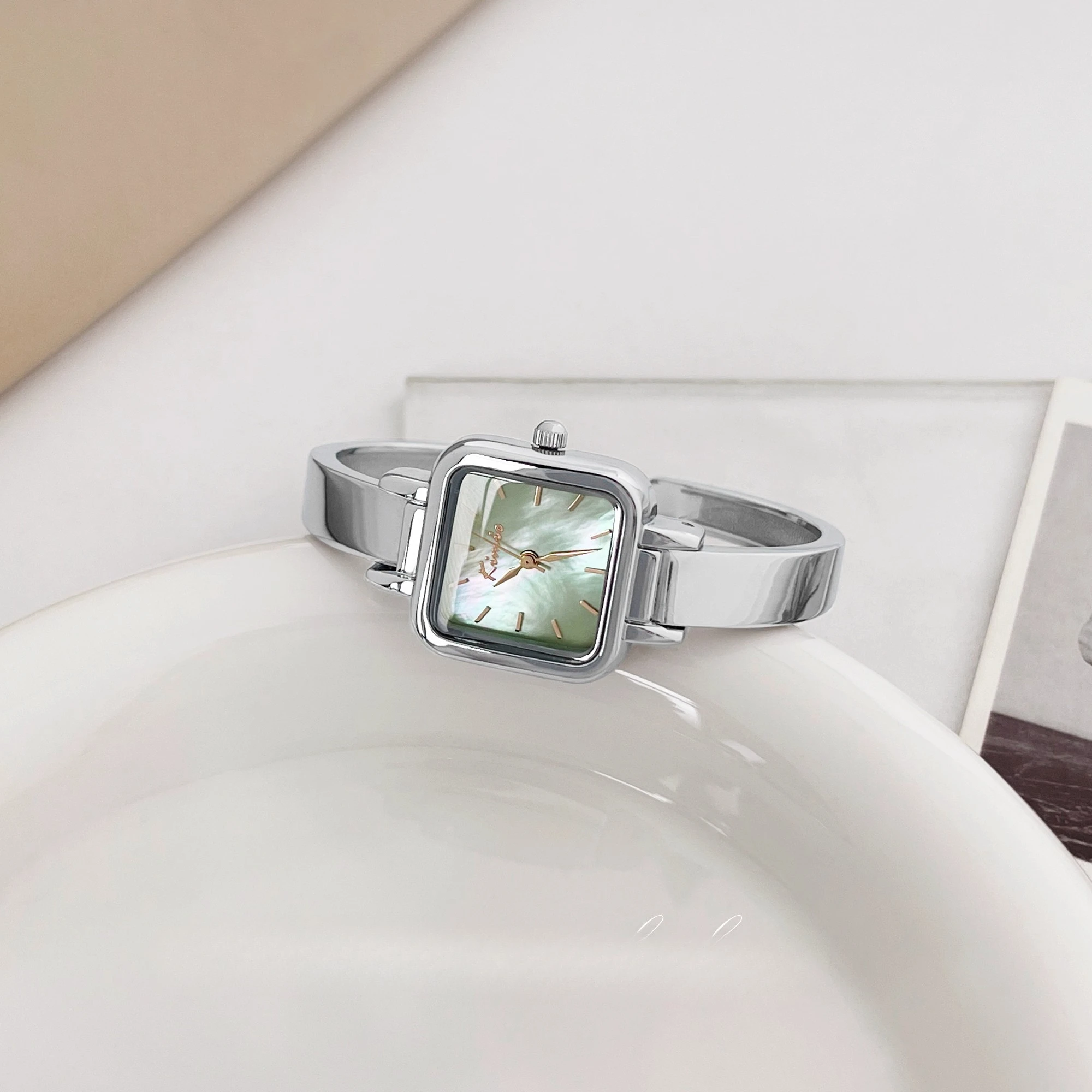 

Women's Stainless Steel Wristwatch, Luxury Bracelet Style, Simple and Elegant Square Steel Band, 2026 New Arrival