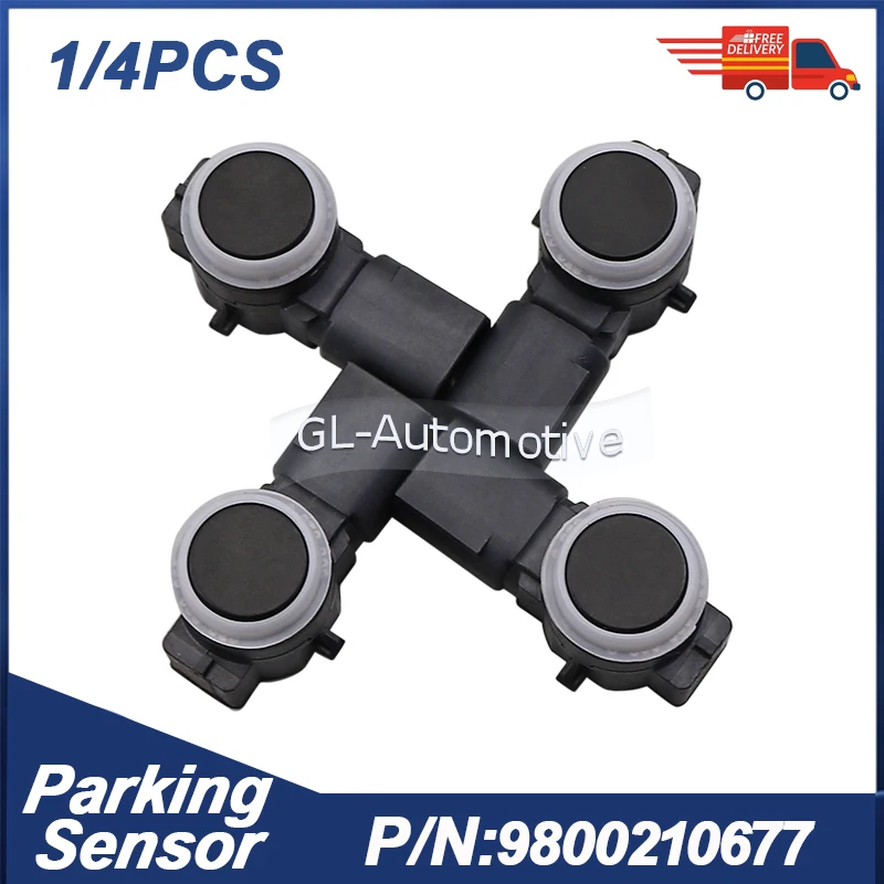 1/4PCS 9800210677 PDC Parking Assist Sensor For Peugeot 308 407 RCZ Citroen Berlingo C4 C5 2008-2014