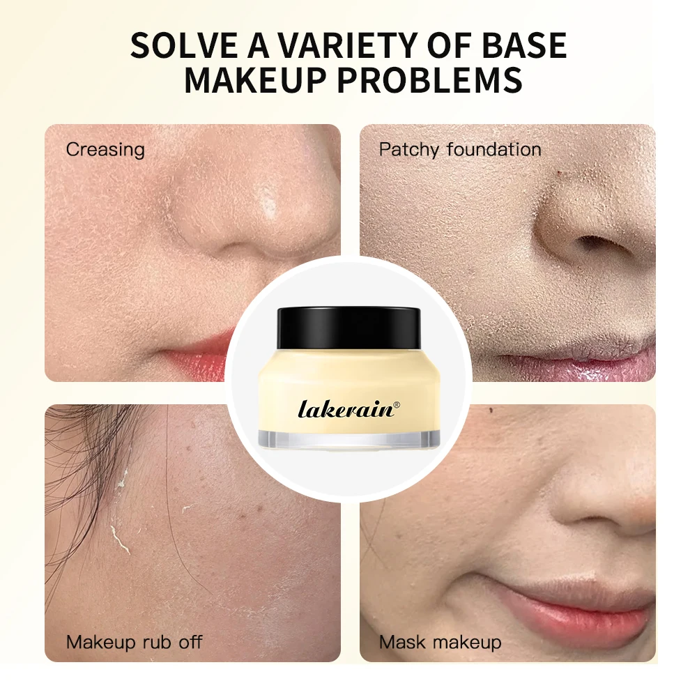كريم أساس للوجه من Lakerain، مكياج يدوم طويلاً يغذي البشرة، ترطيب عميق بسلاسة، كريم أساس للمسام ناعم لا تشوبه شائبة
