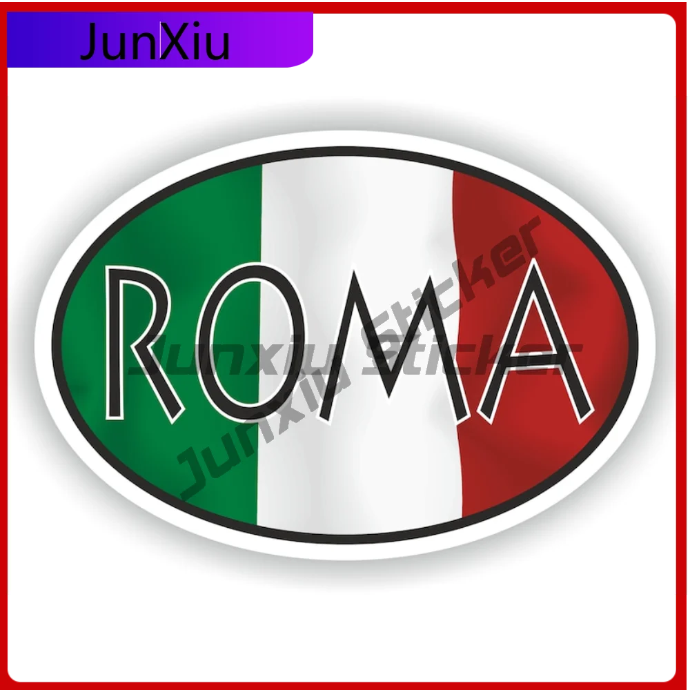 

Roma Italy Country Code Oval Sticker with Heavy Duty Car Sticker For Bumper Helmet Sun Protection Decoration Auto Accessories