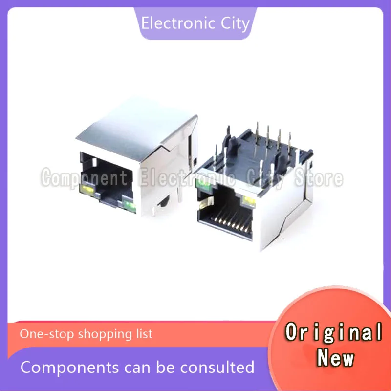 

100 Stks/partij RJ45 Enkele Poort Connector Met Magnetics Module En Led HR911105A HR91105A Beste Kwaliteit.