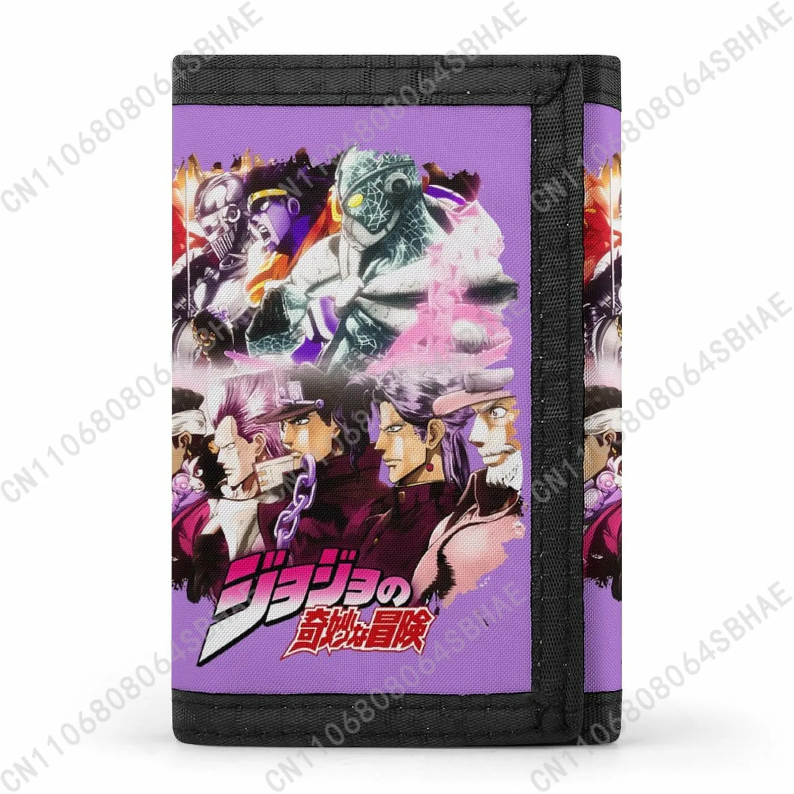 

Jojos Bizarre Adventure Trendy Tri Fold Wallet Teenage Girls Boys Slim 3 Fold Card Personalized Pattern Purse for School