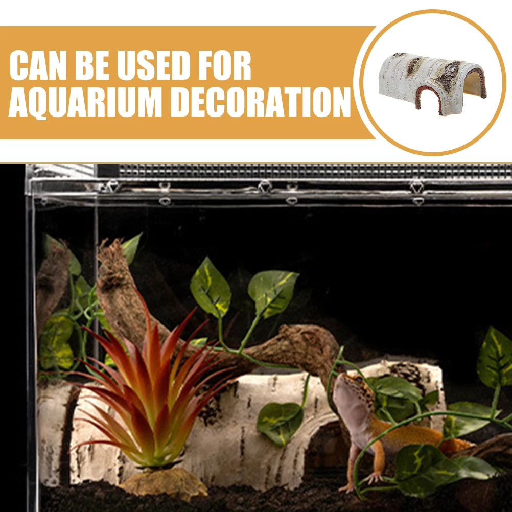

Reptile Habitat Decor Aquarium Decorations Trunk For Fish Tank Tree Small Hideout Accessories