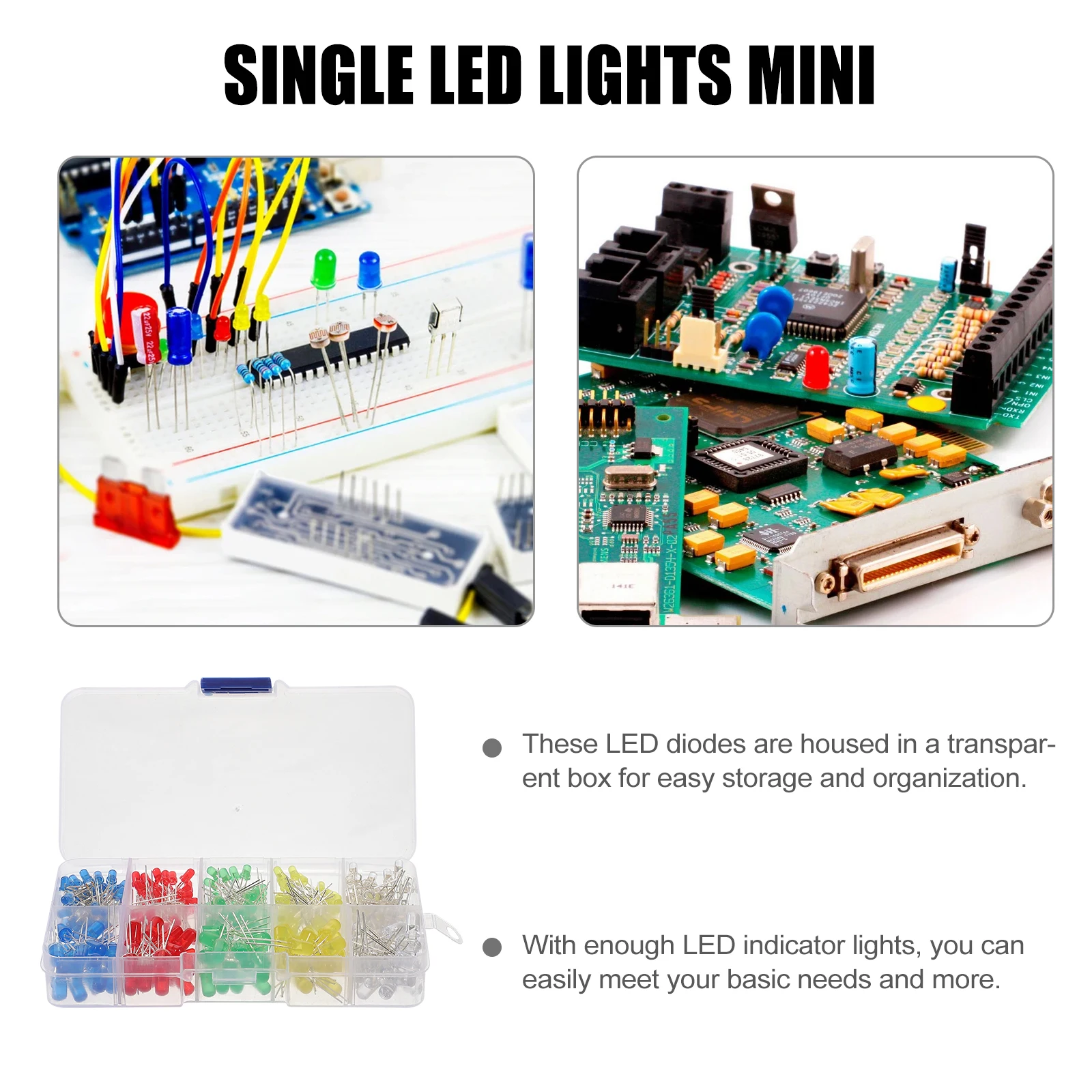 

High-bright LED Diode Diodes Boxed Light-emitting Single Lights for Crafts Alloy Tiny Bulbs