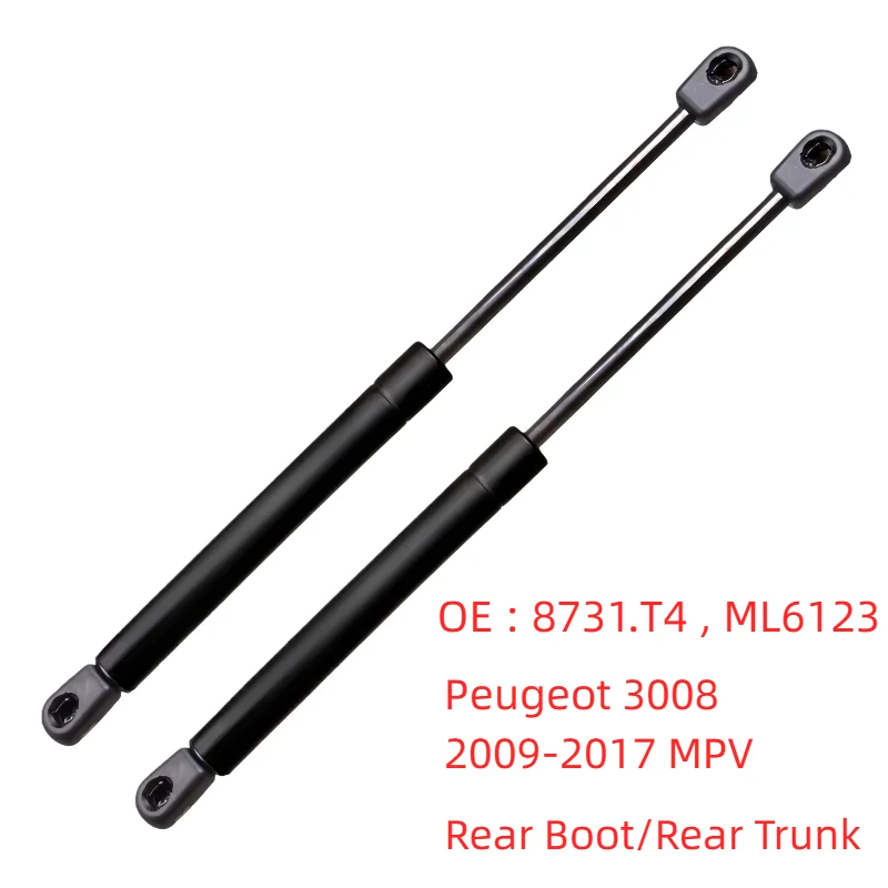 

2Pcs Rear Trunk Damper Support Prop 8731T4 9683207080 9802156180 For Peugeot 3008 2009 - 2017 MPV Gas Springs Lifts Struts Rod