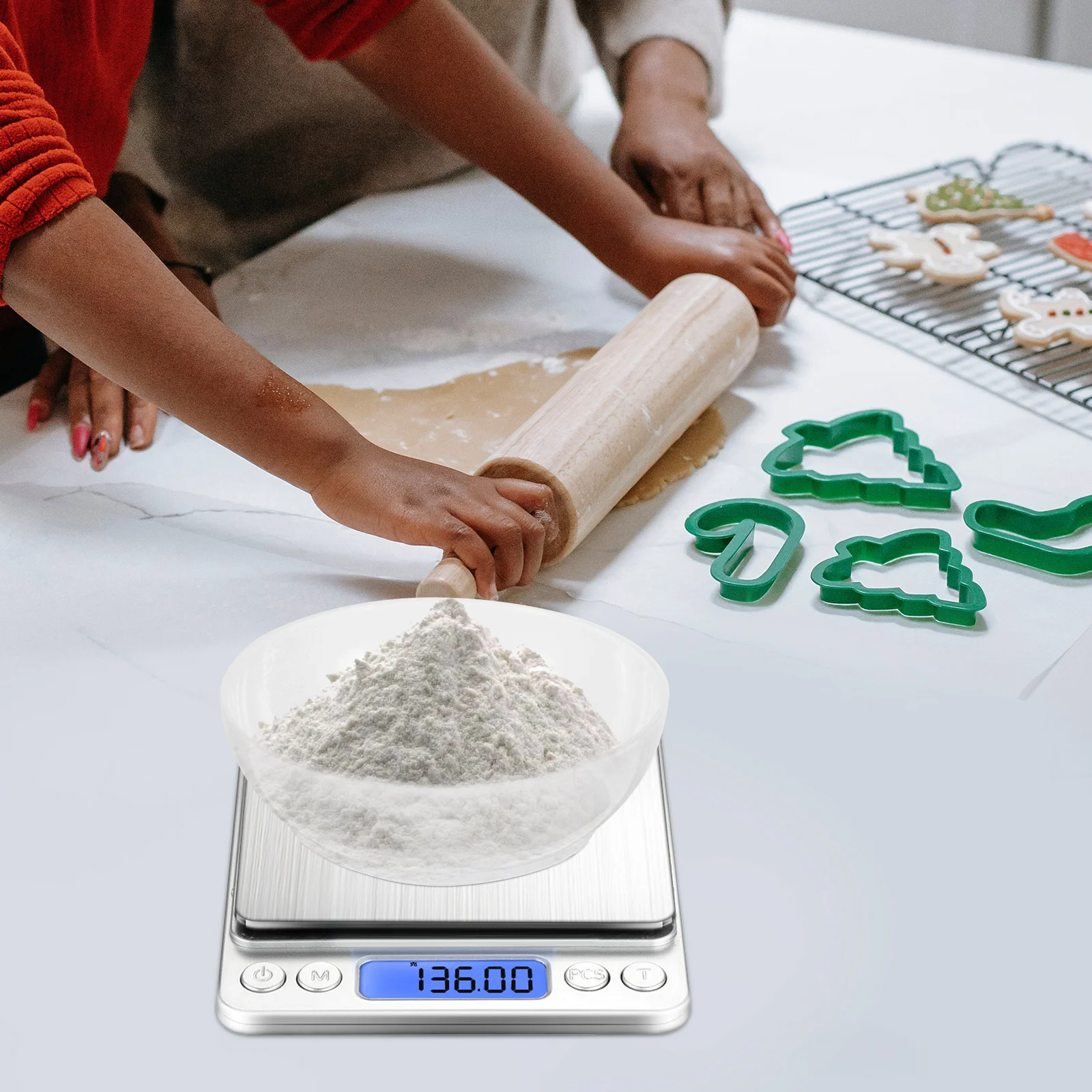 Weighing Pan Transparent Tray Food Powder Weight Portable Scale Kitchen Measuring for Clear Storage