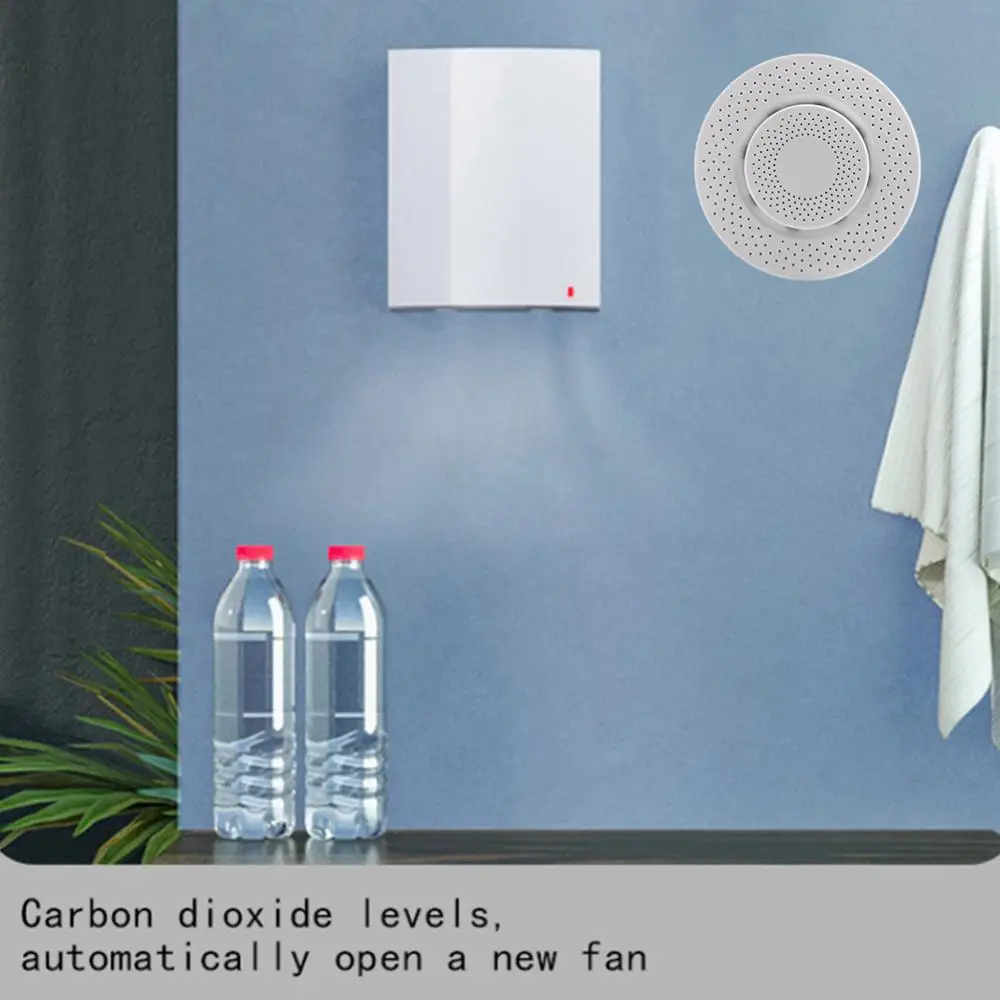 Tuya Zigbee/WiFi Monitor de Sensor de calidad del aire caja de aire inteligente PM2.5 medidor de CO2 formaldehído VOC Sensor de temperatura y humedad y puerta de enlace