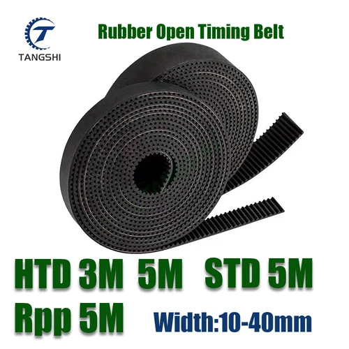 Imagen 1 del producto HTD 3M/5M STD 5M Rpp 5M máquina de grabado láser máquina de puerta de ascensor correa de apertura de goma de cloropreno especial ancho 10mm a 40mm