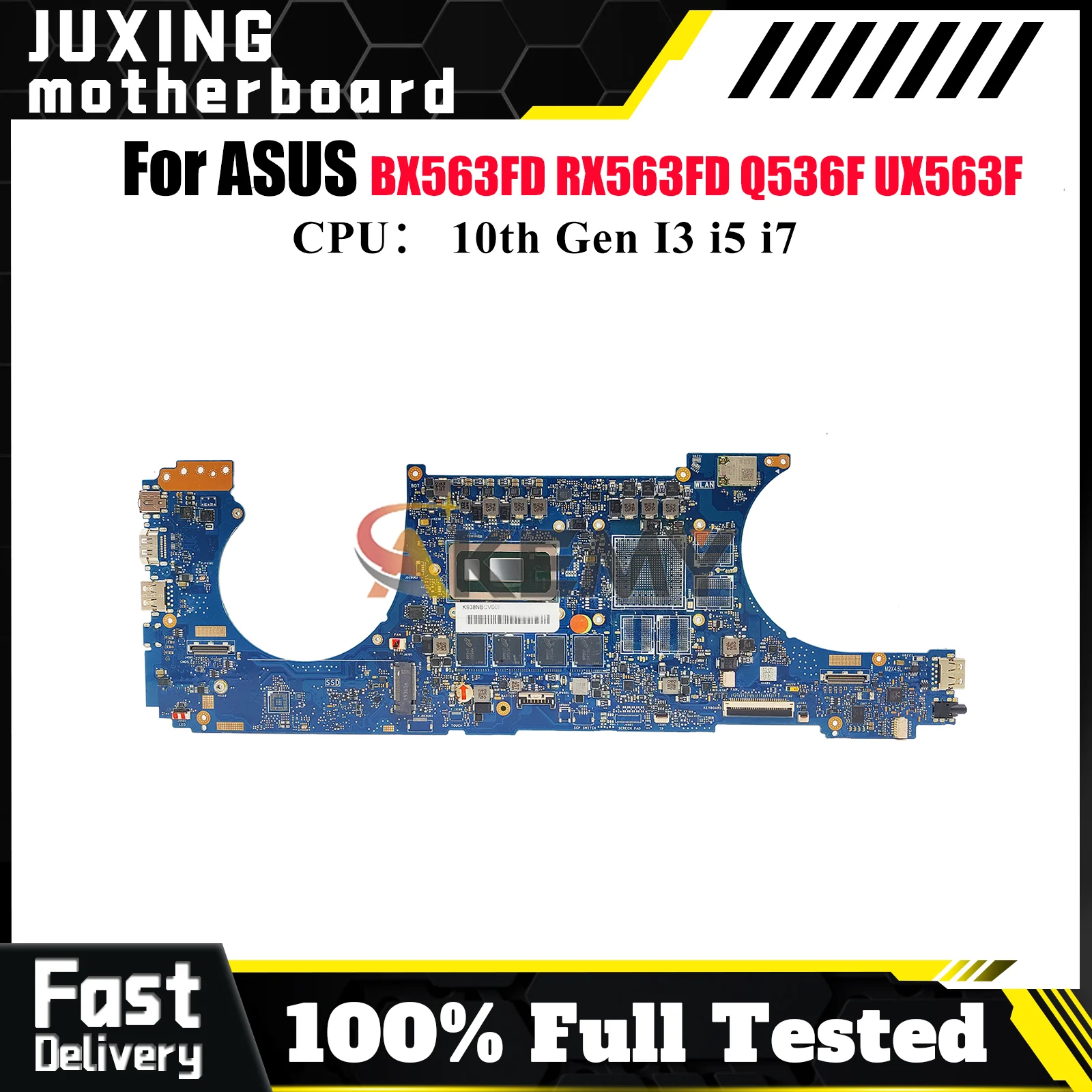 

UX563FA Laptop Motherboard For ASUS ZenBook Q536FD RX563FD UX563 UX56FA BX563FD UX56FD Notebook Mainboard With 10th Gen I3 i5 i7