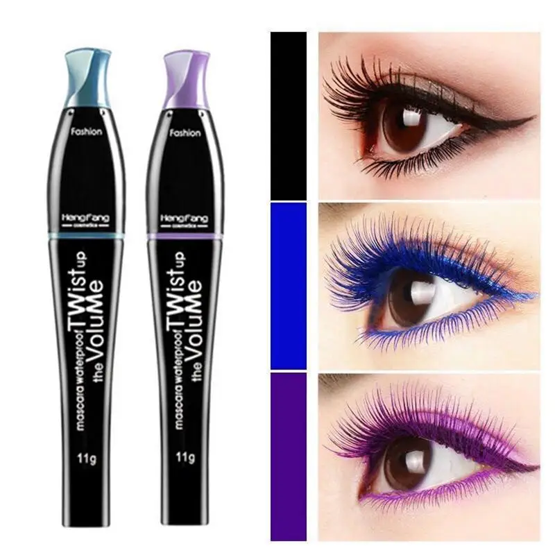 NEW 4D Silk Fiber Mascara Waterproof Color Mascara Permanent Long Extension Curling Eyelashes Eyelash Enhancer