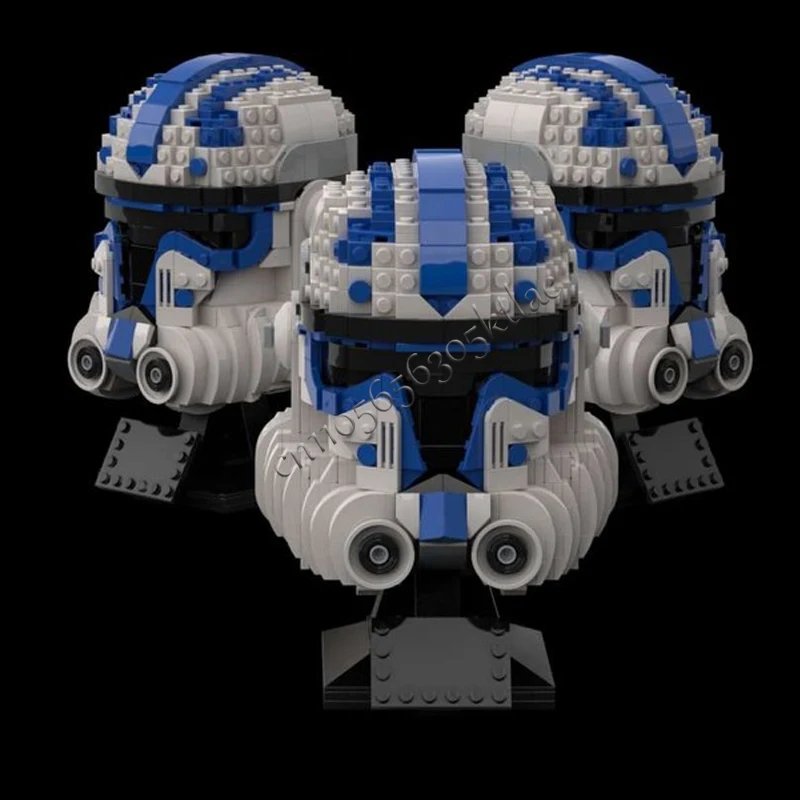 899PCS Star Plan MOC Helmet Custom Clone Commando Hardcase MOC Model Building Block Architecture Education Assembly Model Toys