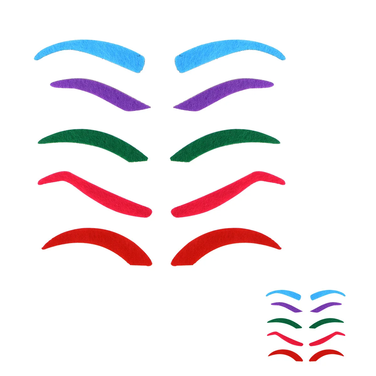 5 قطعة مجموعة الحواجب وهمية 4 أنواع 5 ألوان أزياء الهالوين اكسسوارات مضحك حفلة تنكرية تأثيري مجموعة الحاجب