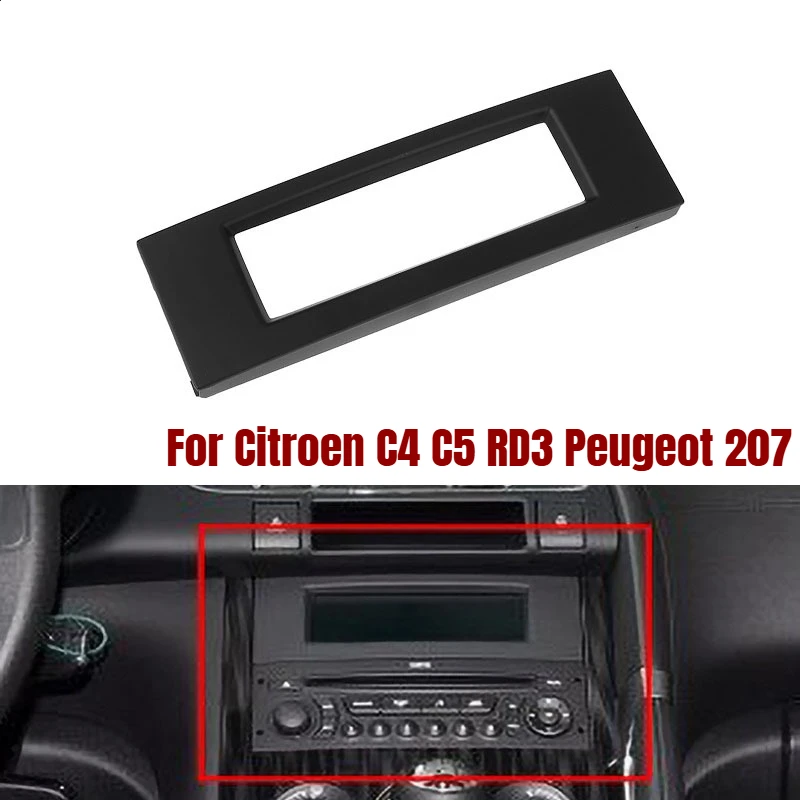 For Citroen C4 C5 RD3 Peugeot 207 Car Radio Multi-function C-Screen Shell Case Fixed Frame CD Player Screen Replacement Housing