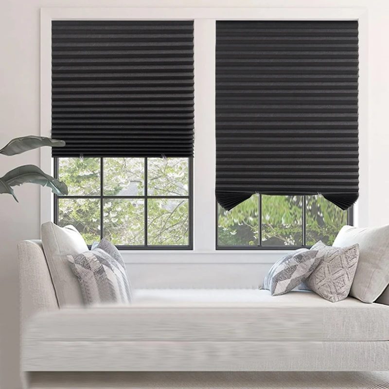 Non Woven Window Shade Roller Window Blind Blackout Blind Self-Adhesive Sunshade Curtains Blackout Curtain For Room Office Decor