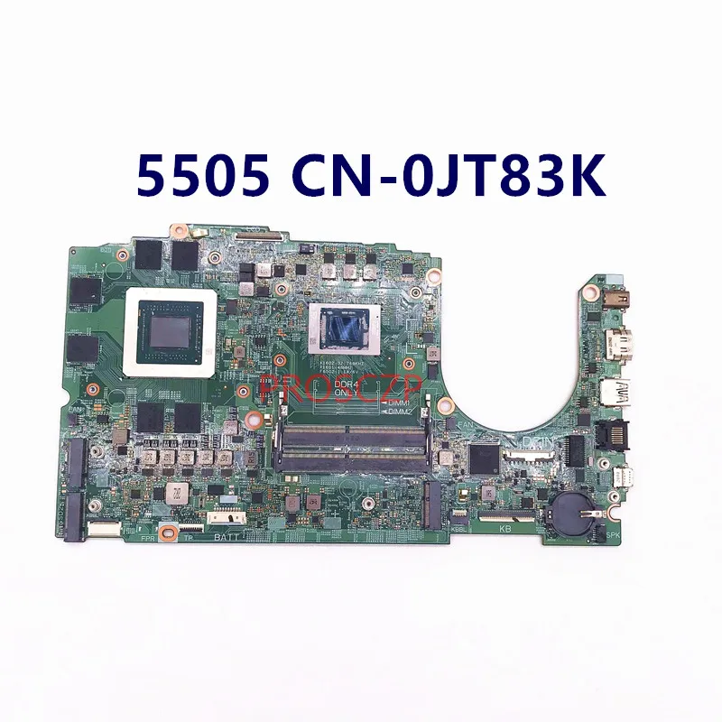 

CN-0JT83K 0JT83K JT83K High Quality Mainboard For DELL G5 SE 5505 Laptop Motherboard 19802-1 W/ 215-0917348 GPU 100% Full Tested