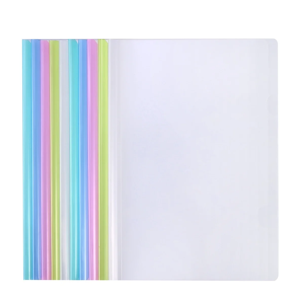 

10pcs File Folder Transparent Slide Clamp Non Slip Locking Bar A4 Size Paper Cover Files Organizer Report Binder Sliding Bar