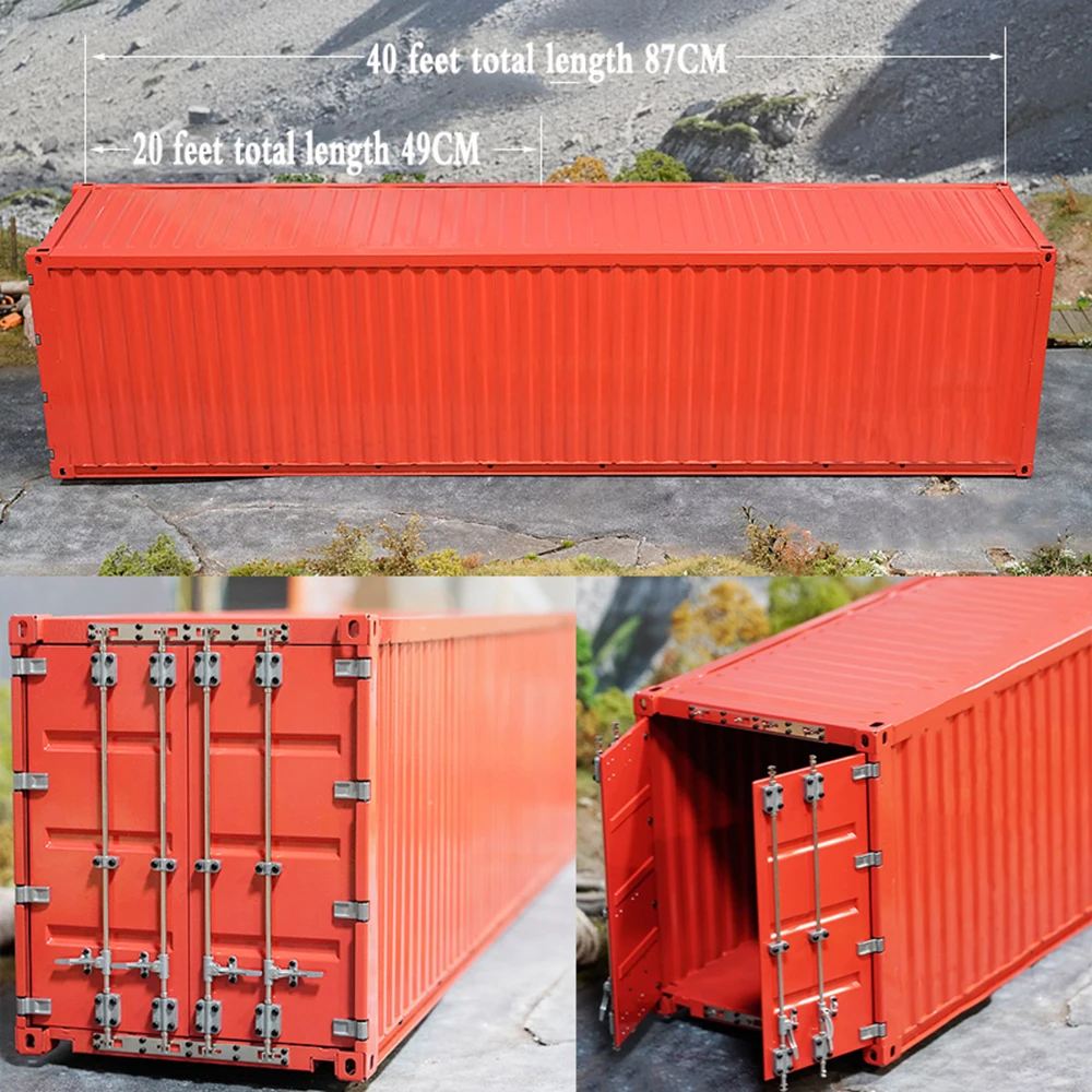 1/14 Alle Metalen Container Container Model High-End Custom Open Deur Simulatie Container Model Speelgoed
